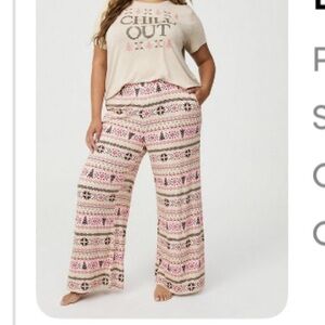 Torrid Super Soft Wide Leg Sleep Pants and Top